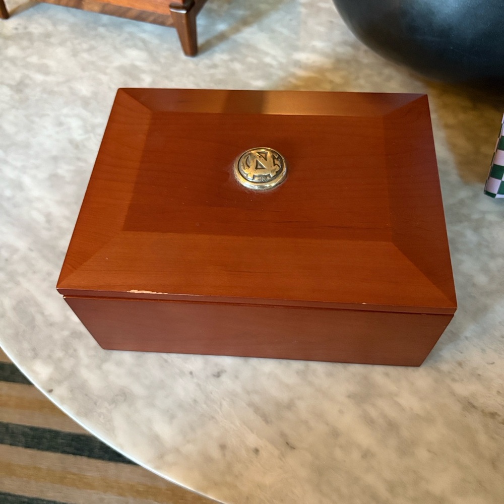 Wooden Box with UNC-Chapel Hill Emblem